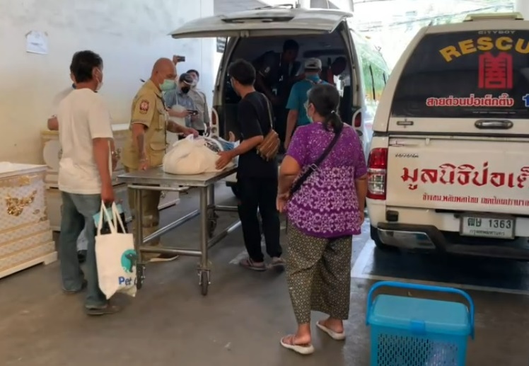 สลด! รับศพเหยื่อรถไฟขนแป้งชนกระบะคนงานเสียชีวิต8ราย 