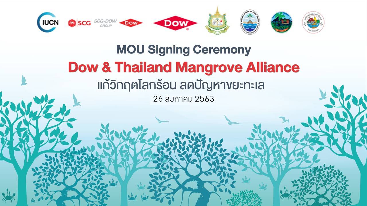 Dow-ทช.-IUCN เซ็นเอ็มโอยู ชูปากน้ำประแส นำร่องโครงการ Dow & Thailand Mangrove Alliance