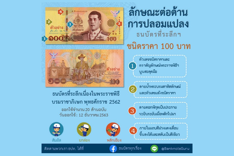 ธปท.ยันธนบัตรที่ระลึกฯ มีคุณสมบัติตามมาตรฐานขั้นสูง ปลอมยาก