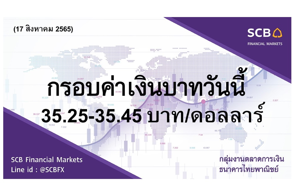 เงินบาทวันนี้เคลื่อนไหวในกรอบ 35.25 - 35.45 บาท/ดอลลาร์ จับตารายงานประชุมเฟด