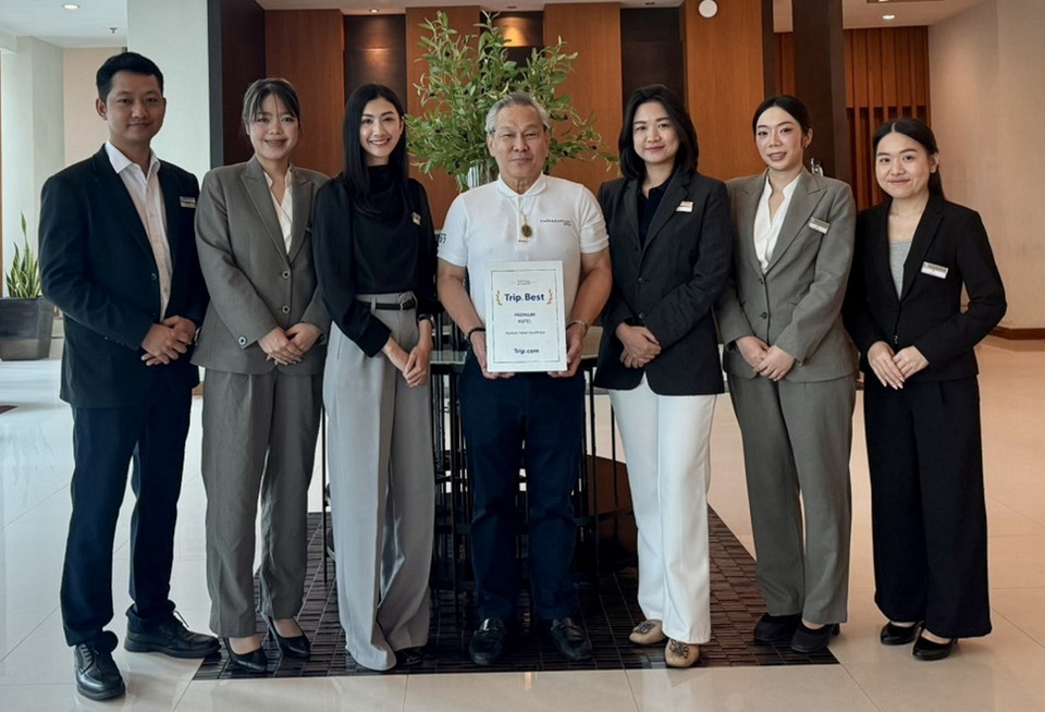 ร.ร.แคนทารี อยุธยา คว้ารางวัล “Premium Hotel 2026” จาก Trip.com