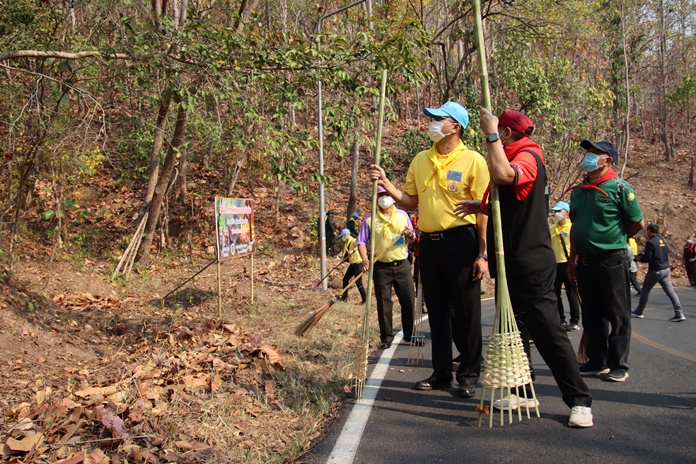  กอ.รมน.มส.แม่ฮ่องสอน เข้มห้ามเผาป่าบน "วัดพระธาตุดอยกองมู"