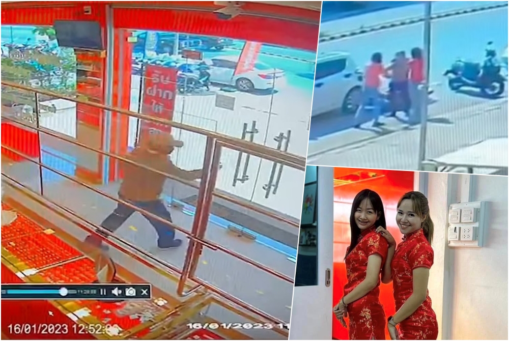 ดุดันไม่เกรงใจใคร! สาวร้านทองสวยประหารวิ่งจับโจรฉกทอง 