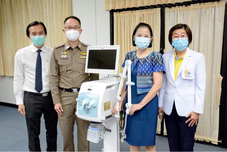 รพ.อ่างทอง รับมอบเครื่องช่วยหายใจชนิดความถี่สูงสำหรับทารกแรกเกิด จากกองทุน ชื่นหทัย ศรีเกษม