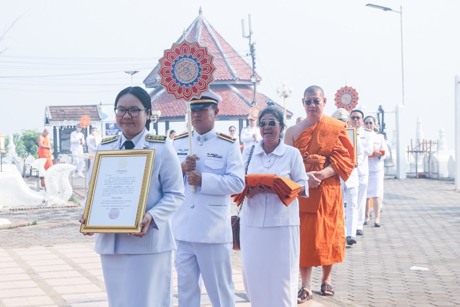 แม่ฮ่องสอนจัดพิธีต้อนรับสัญญาบัตร-พัดยศและผ้าไตรพระราชทานพระสงฆ์ที่ได้รับพระราชทานตั้งสมณศักดิ์ปี 2567