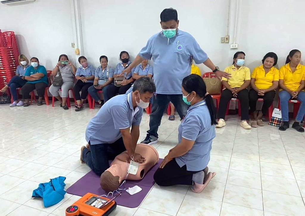 สสจ.กาญจนบุรี อบรม CPR-AED ให้ประชาชน 13 อำเภอ 