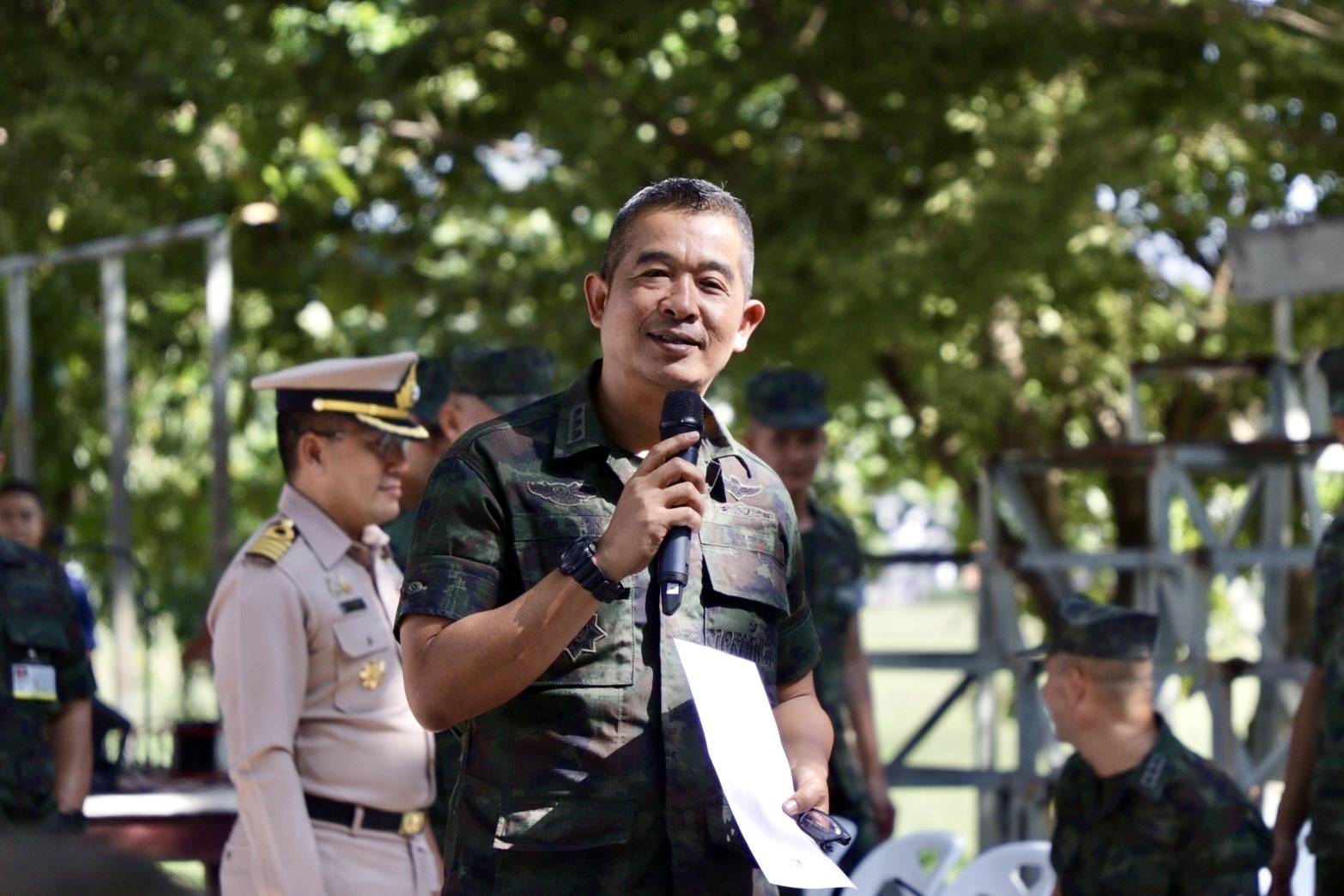 ผู้บังคับการศูนย์ฝึกทหารใหม่ กรมยุทธศึกษาทหารเรือ มอบนโยบายแก่ครูฝึก ครูประจำหมวดวิชา ให้ปลูกฝังระเบียบวินัย ความรักสถาบัน 
