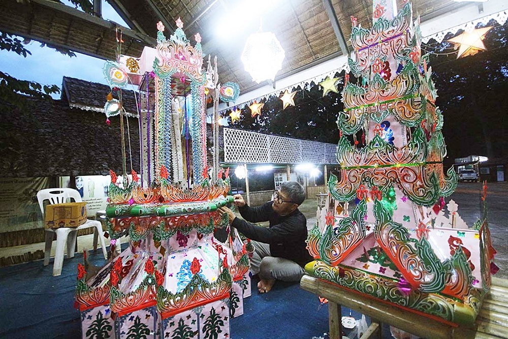 บ้านผาบ่องสืบสานการทำ "จองพารา" ในงานประเพณี "ปอยเหลินสิบเอ็ด”