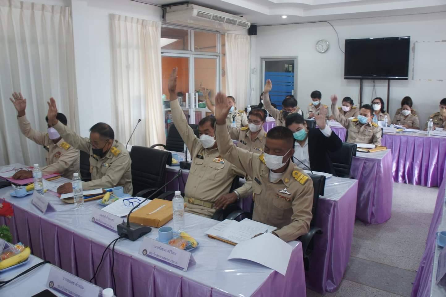 ทต.สำราญรับหลักการแห่งร่างเทศบัญญัติงบประมาณรายจ่ายปี66จำนวน 55.5 ล้านบาท
