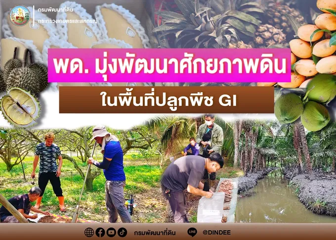 พด.มุ่งพัฒนาศักยภาพดินพื้นที่ปลูกพืช GI เสริมศักยภาพเกษตรกร
