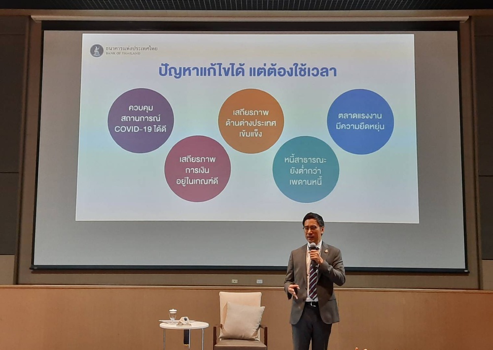 ผู้ว่า ธปท.ชูนโยบายการคลังทัพหน้าสู้พิษ ศก.พร้อมวางกลยุทธ์รับมือ 5 โจทย์ใหญ่ท้าทาย  