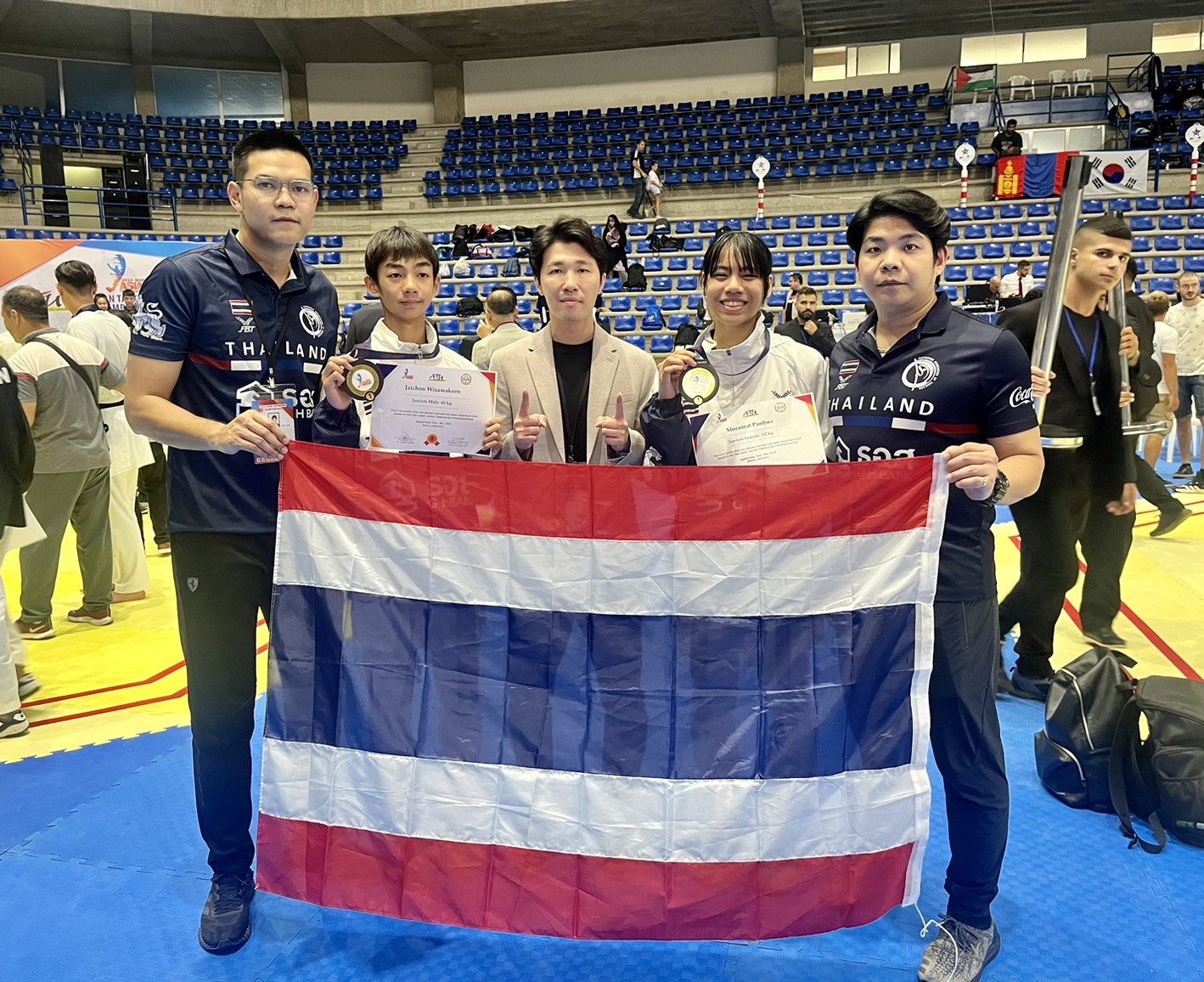 "จอมเตะเยาวชนไทย" เปิดหัวสวย! ประเดิมคว้า 2 ทอง ชิงแชมป์เอเชีย