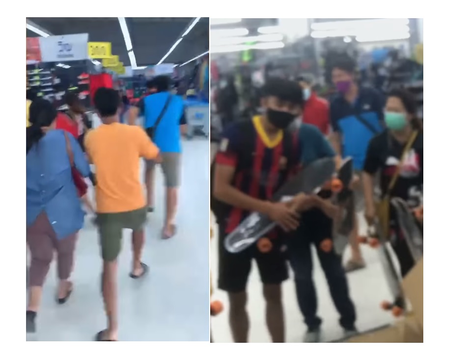 สเก็ตบอร์ดฟีเวอร์!  โซเชียลเผย  คลิปคนแห่รอหน้าห้างภูเก็ต  กรูแย่งซื้อ