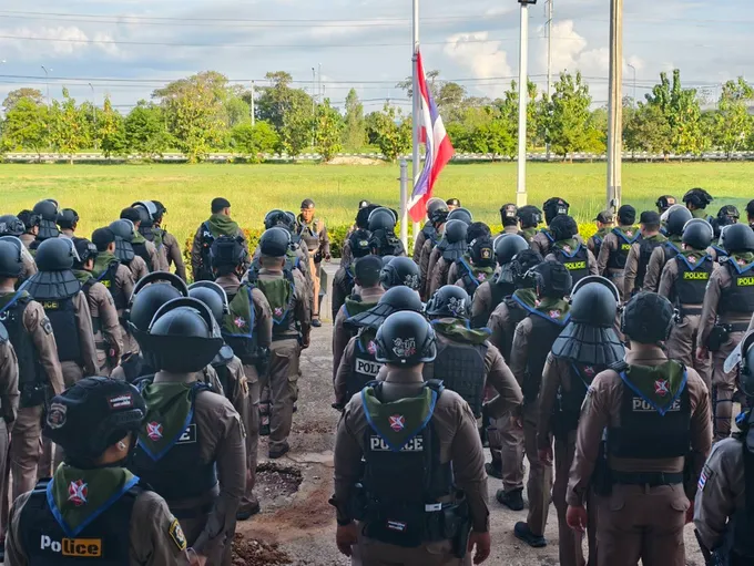 ตร.สระแก้วระดม 200 นาย เสริมแนวชายแดนไทย-กัมพูชา“หนองหญ้าแก้ว-หนองจาน” ผบ.ตร.ย้ำภารกิจปกป้องอธิปไตย 