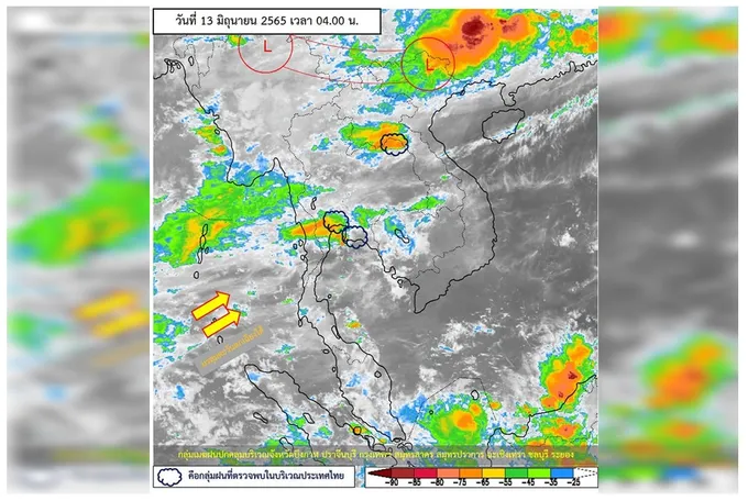 "คนกรุง" เตรียมพกร่ม! วันนี้มีฝนฟ้า 40% ของพื้นที่​