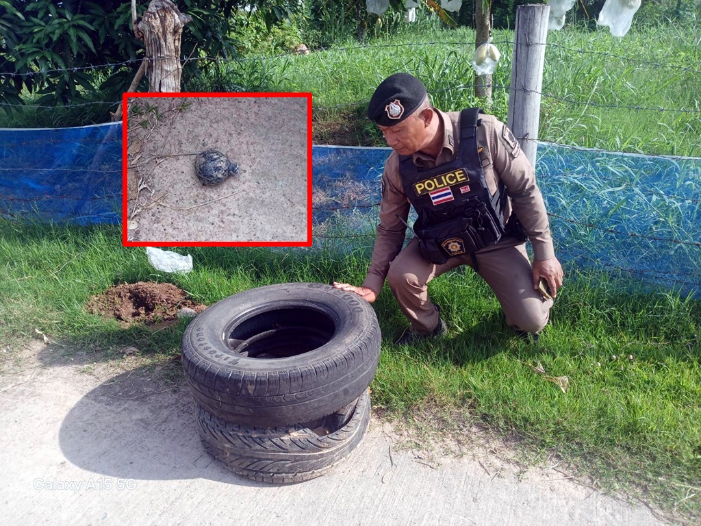 ระทึก!! พบระเบิดแสวงเครื่องกลางชุมชนเมืองสุรินทร์ เก็บกู้สำเร็จ