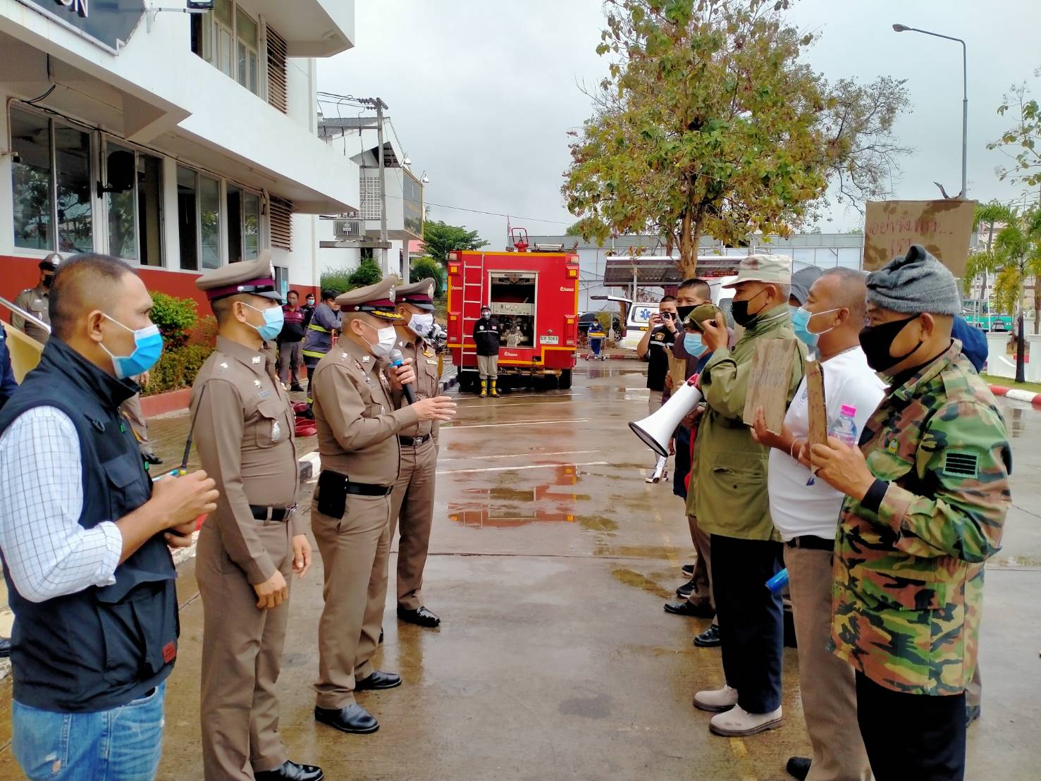 สภ.ท่าบ่อ หนองคาย ซักซ้อมแผนเผชิญเหตุ รักษาความปลอดภัยป้องกันสถานที่ราชการ 