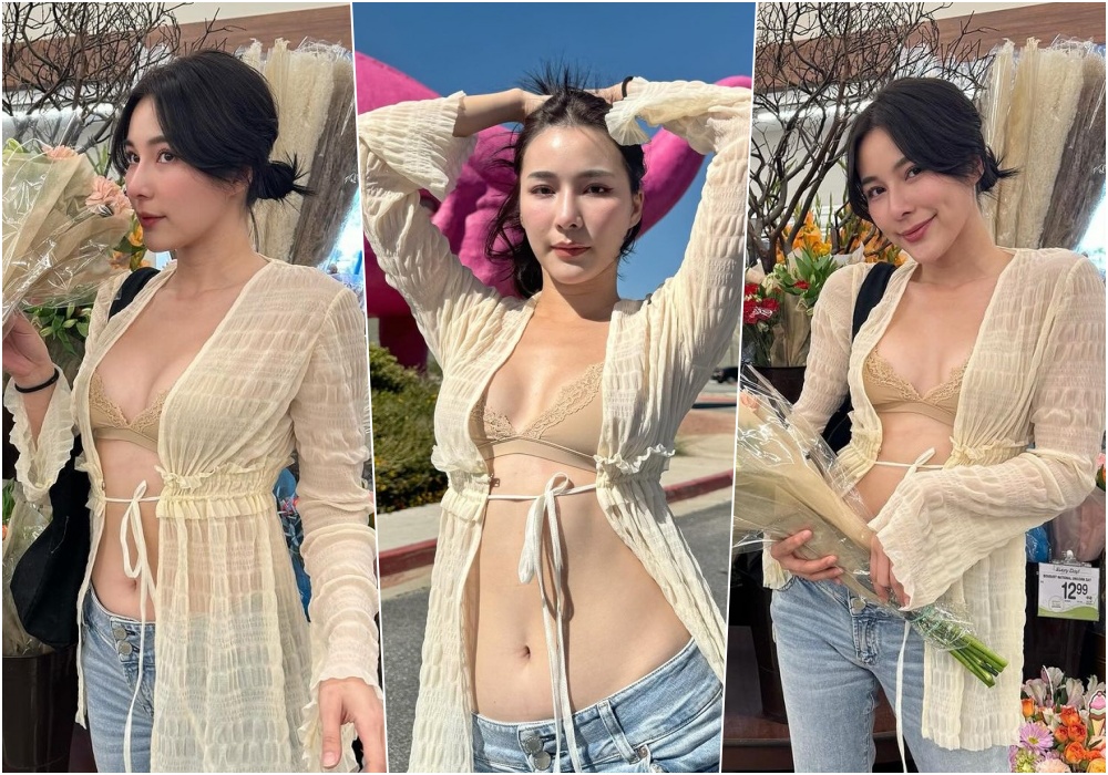 "จันจิ จันจิรา" เซ็กซี่เบาๆ โชว์ท่อนบนอวดผิวขาวละมุน หน้าท้องแบนเรียบ