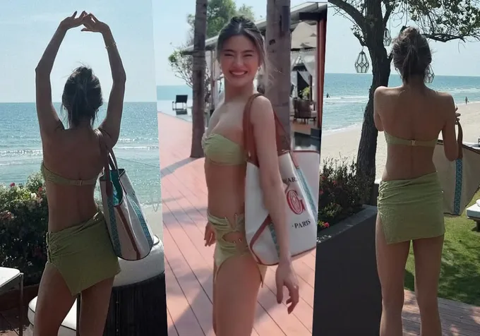 "โยเกิร์ต ณัฐฐชาช์" เสิร์ฟทูพีช บนเกาะอก ล่างบิกินีตัวจิ๋ว โชว์แซ่บเบาๆ 