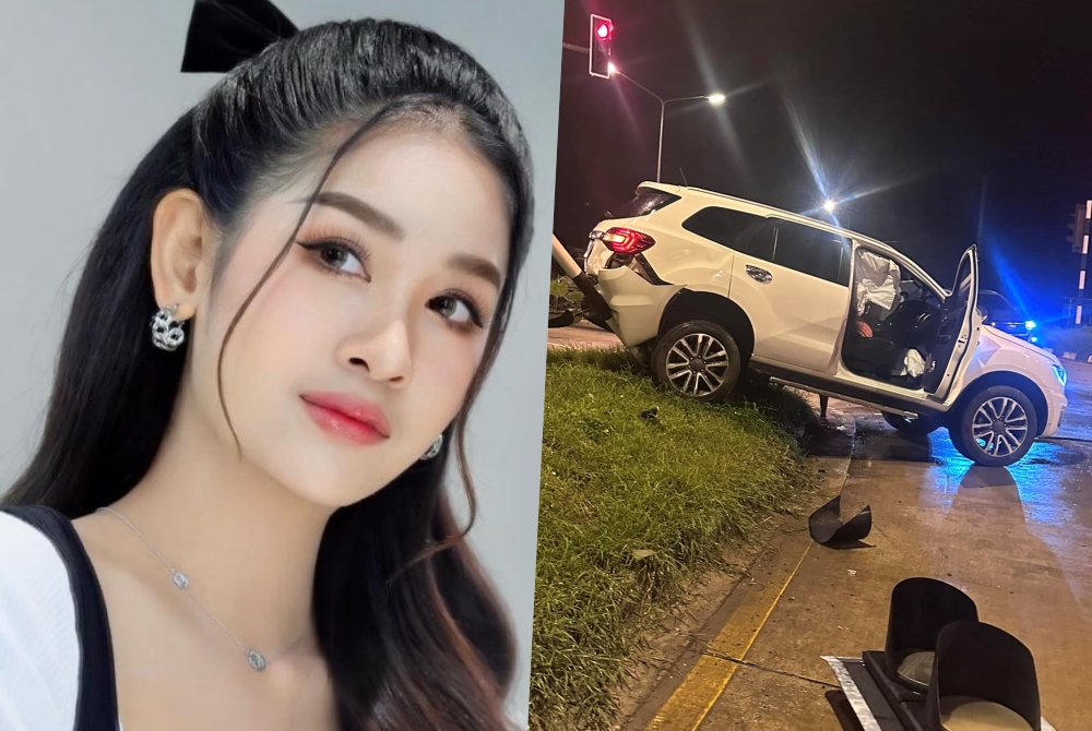 "เบลล์ นิภาดา" ฟาดเคราะห์ถูกสิบล้อฝ่าไฟแดงชนรถพังยับ