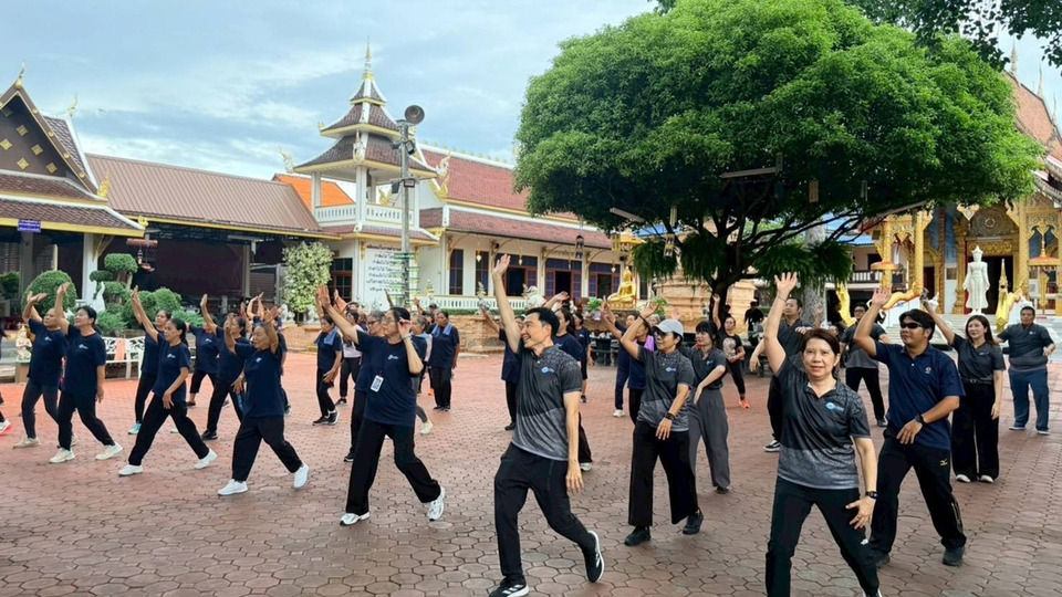 ท่าอากาศยานเชียงใหม่ชวนชุมชนเต้นแอโรบิก เสริมสุขภาพ-สร้างสัมพันธ์ AOT