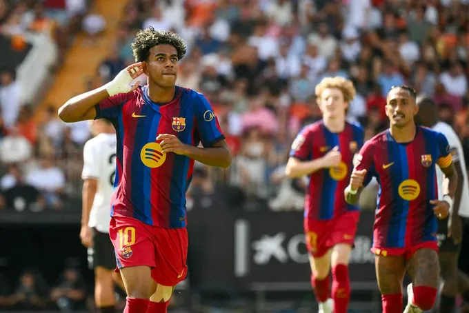 โหดจัด! "บาร์เซโลน่า" บุกยำ "บาเลนเซีย" 5-0 "ลามีน ยามาล" ยิง 2 ตุง