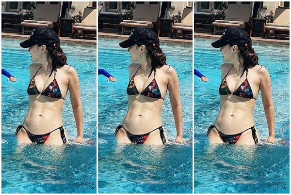 “ลิเดีย” โชว์สวมบิกินีตัวจิ๋วสุดเซ็กซี่ ลงสระดับองศาร้อน