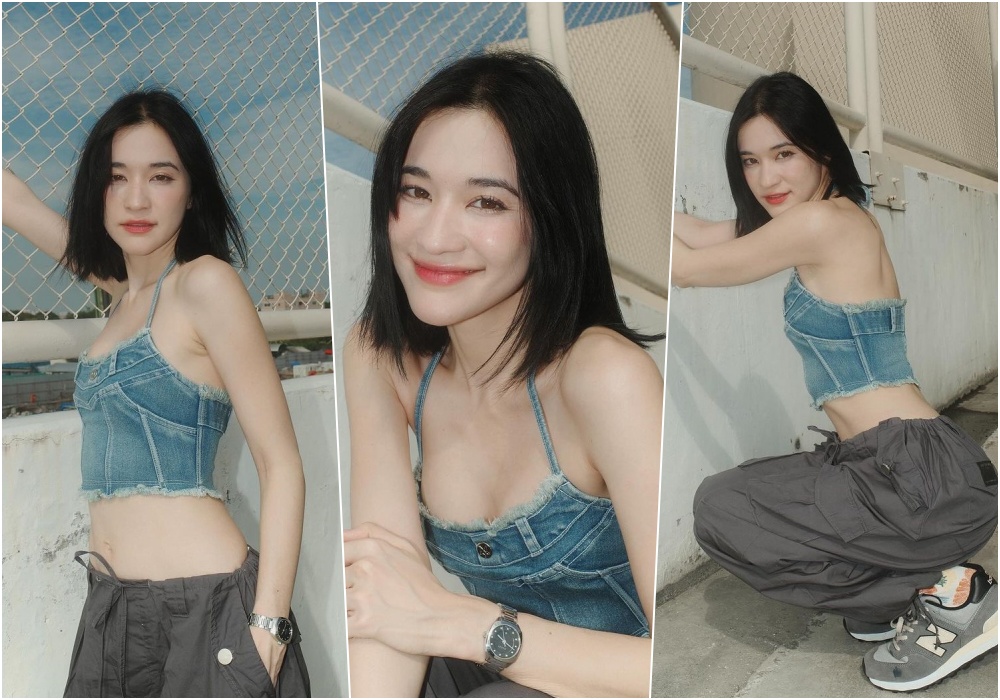  "ส้ม มารี" แซ่บเบาๆ ผ่านเสื้อยีนส์ครอปสายเดี่ยว อวดเอวบาง 