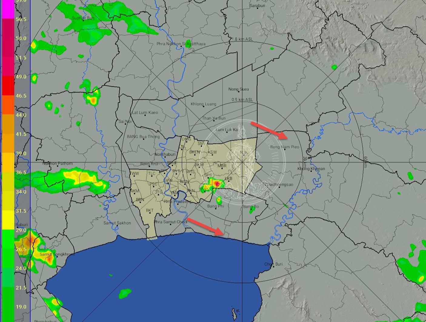 ลาดกระบังฝนตกหนัก! เคลื่อนตัวทิศตะวันออกเฉียงใต้แนวโน้มคงที่