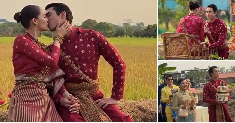 จูบนี้สะท้านทุ่ง! "ณเดชน์-ญาญ่า" อวดช็อตหวานน้ำตาท่วม ประมวลภาพวิวาห์ชุดไทยเรียบหรูหรากลางทุ่งนา