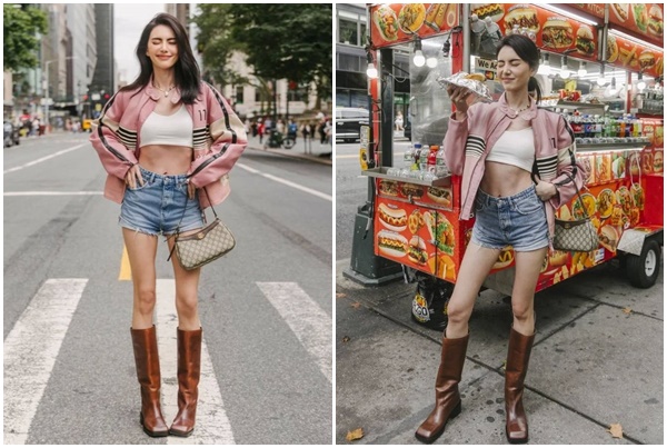 เกินต้าน! “ใหม่ ดาวิกา” สวมเสื้อตัวจิ๋ว นุ่งขาสั้นโชว์เซ็กซี่กลางนิวยอร์ก