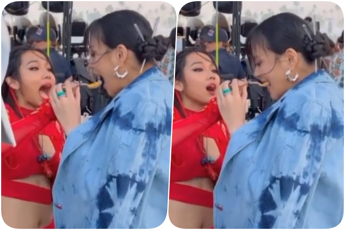 "มิลลิ" ป้อนข้าวเหนียวมะม่วงให้ ศิลปินเกาหลี "BIBI" ชิม 