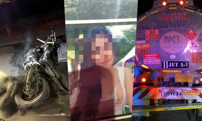 สาวพีอาร์ร้านดังโคราช ขี่บิ๊กไบค์ชนท้ายรถบรรทุกน้ำมันเสียชีวิต