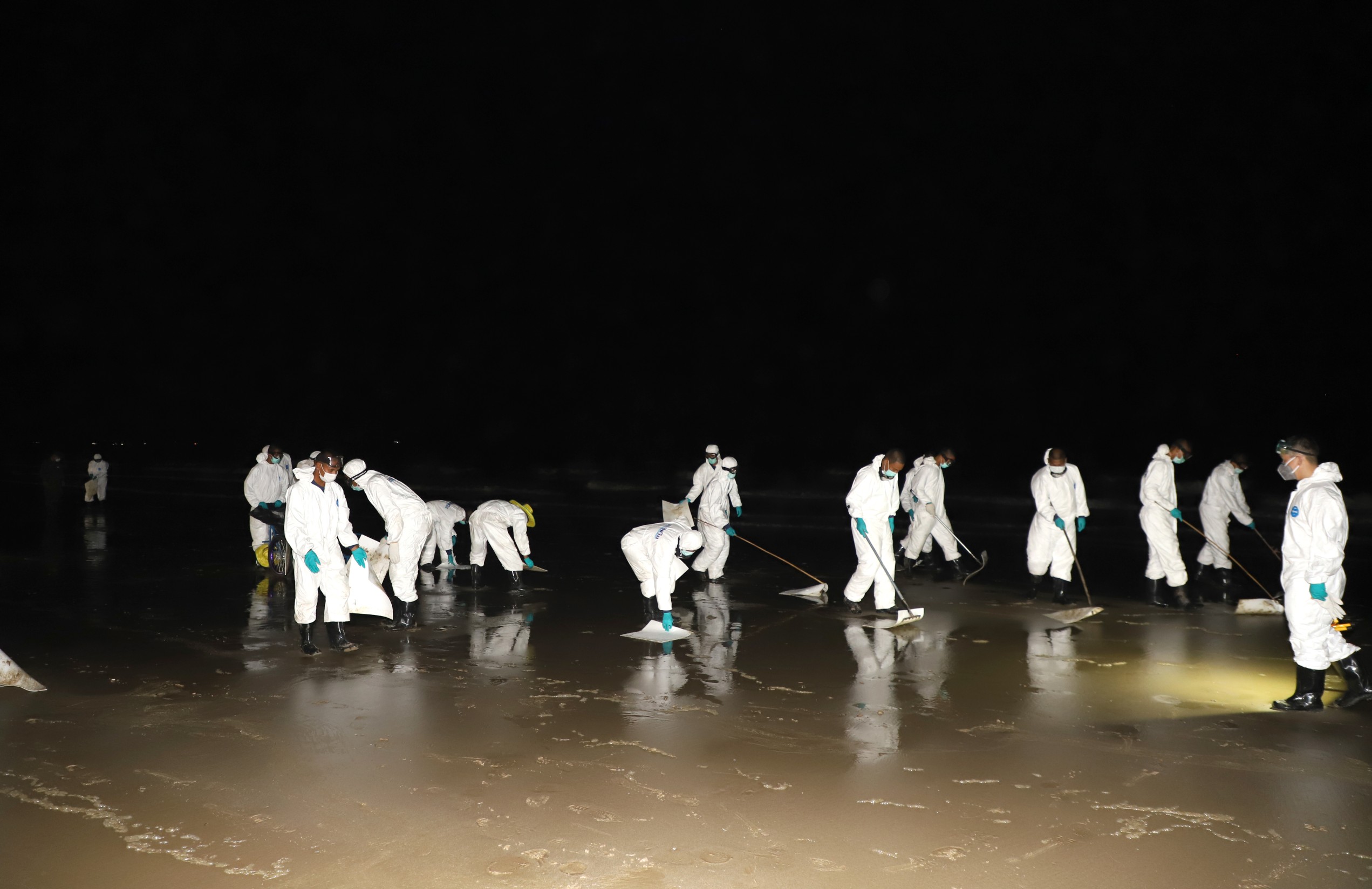 จนท.ปฏิบัติหน้าที่หามรุ่งหามค่ำ สำรวจหาดแม่รำพึง และดำน้ำสำรวจสิ่งมีชีวิตใต้ทะเล