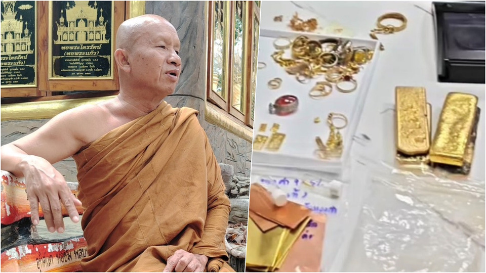 ญาติโยมสาธุ!  ทองคำเตรียมหุ้มดอกบัวบนยอดฉัตรพระมหาสถูปเจดีย์ สายญจี  มีผู้ถวายน้ำหนักถึง 145 บาท 