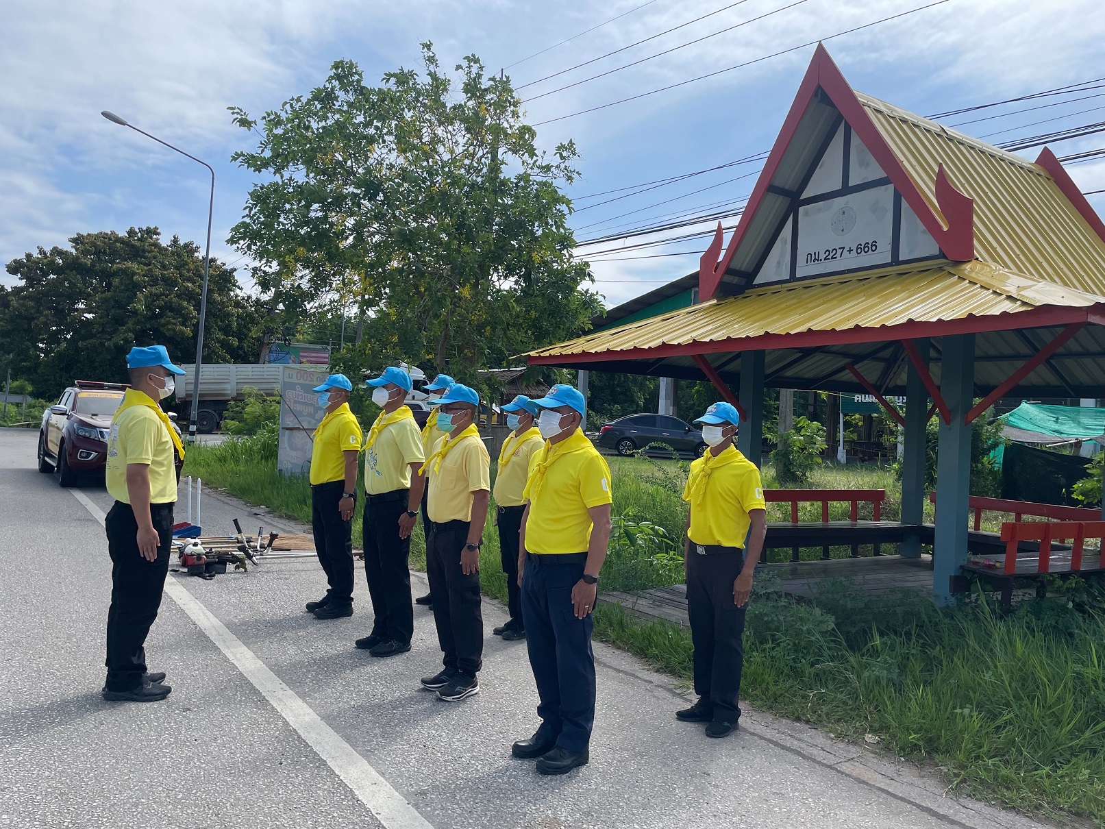 ตร.ทางหลวงเพชรบูรณ์พัฒนาปรับภูมิทัศน์ศาลาที่พักริมทาง