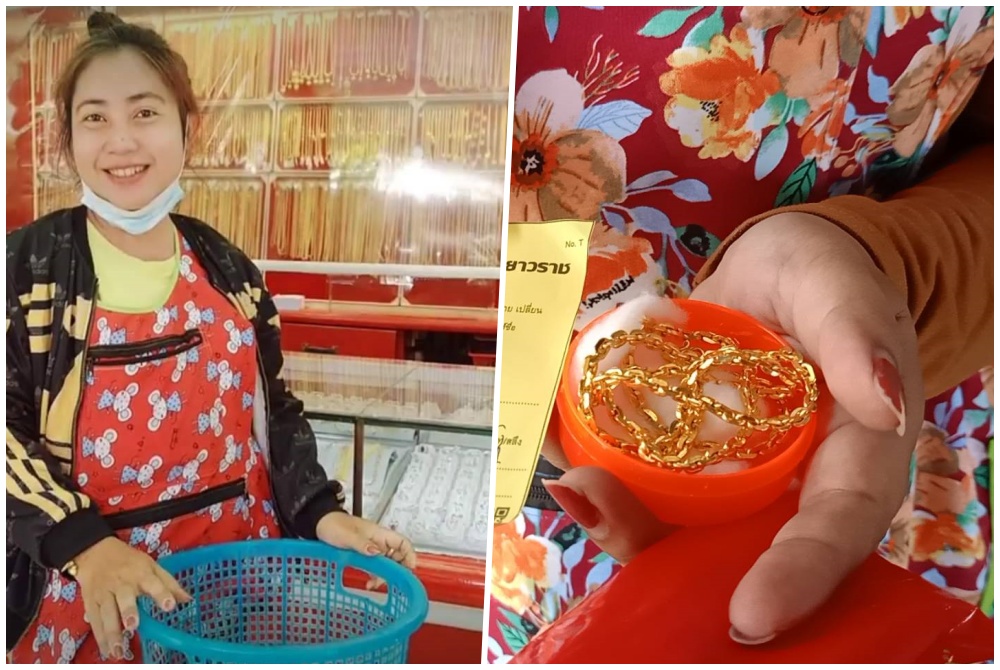 แม่ค้ากล้วยทอดหอบเหรียญครึ่งแสนซื้อทอง พนักงานนับเงินเกือบ 2 ชม.