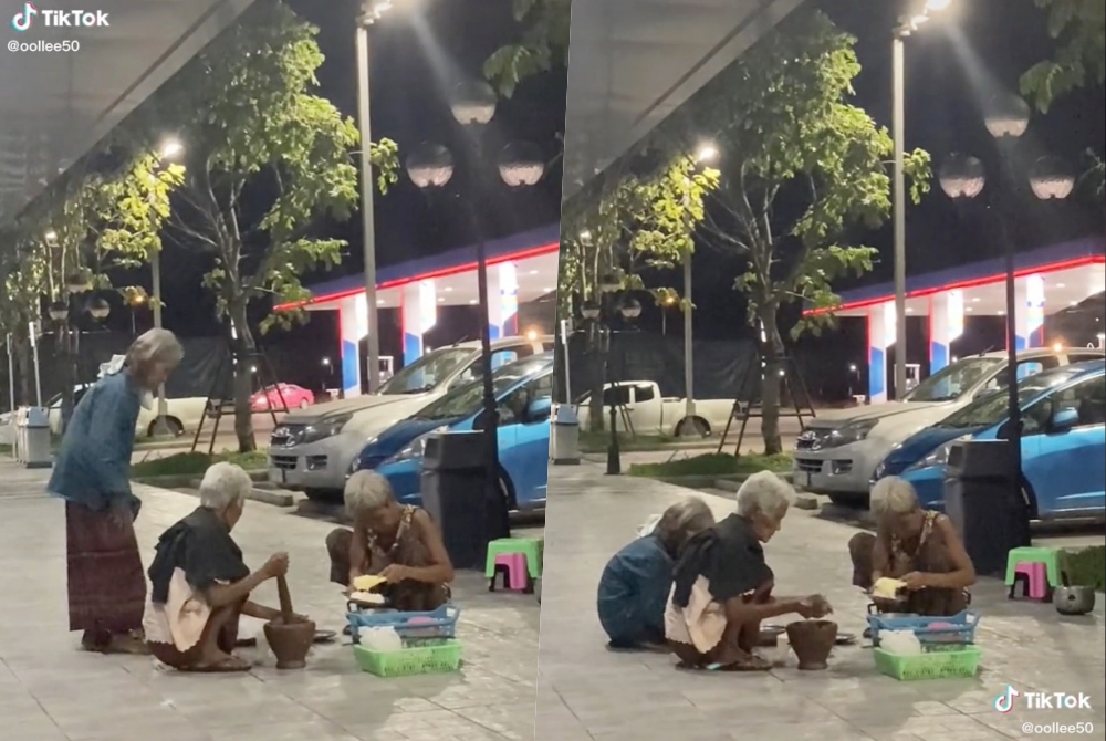 อบอุ่นหัวใจ! ไวรัล 'ยายล้อมวงเตรียมมื้อค่ำกลางปั๊มน้ำมัน' 