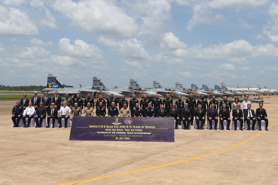 ทอ. ฉลองใหญ่ครบรอบ 15 ปี “Gripen - SAAB 340” โชว์ Elephant Walk เดินหน้าเสริมทัพ Gripen E/F 8 ลำ