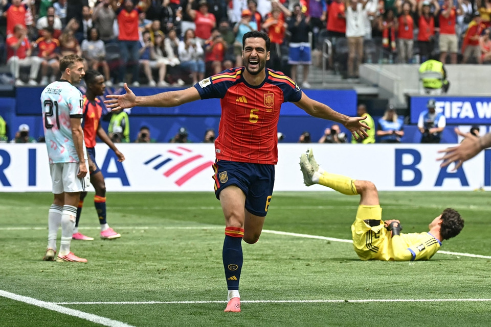 "เมรีโน่" ซัดท้ายเกม! "สเปน" เฉือน "เบลเยียม" 2-1 ลิ่วรอบรองฯ ฟุตบอลโลก 2026