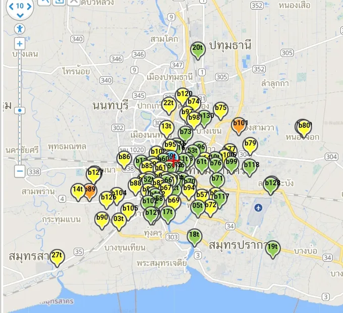 กทม.ฝุ่น PM2.5 เกินมาตรฐาน "โซนส้ม" 3 จุด หนองแขมหนักสุด แนวโน้มสูงขึ้น