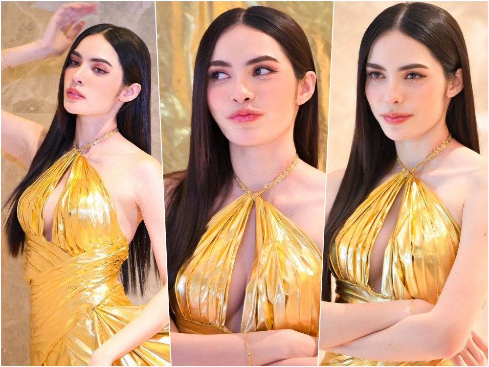 ใจเต้นแรง ! 'ชาล็อต ออสติน' สวมเดรสแหวกร่องอกสวยเกินต้าน