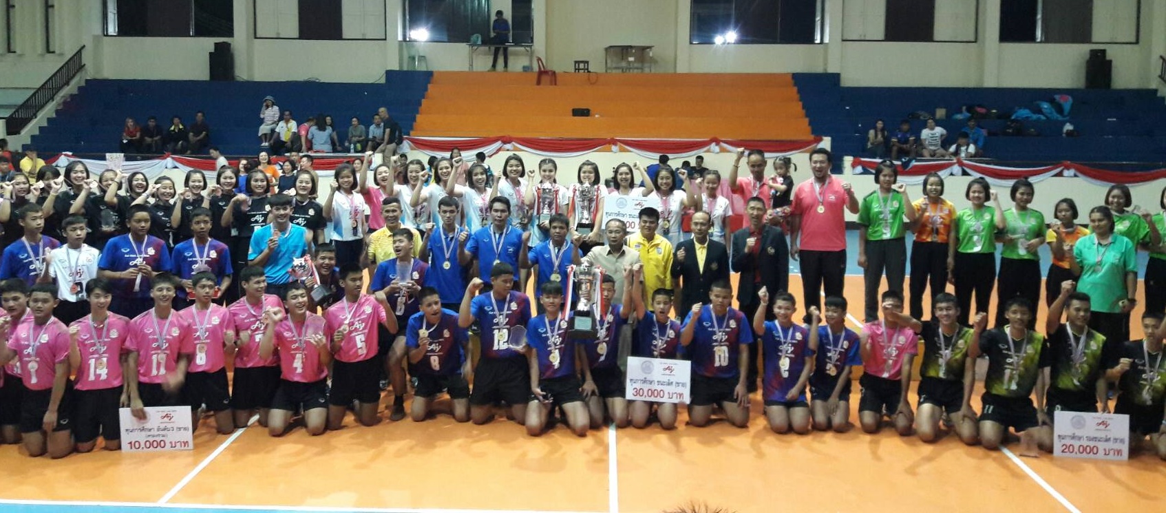 แชมป์ "ชาย-หญิง" วอลเล่ย์บอลยุวชนอายิโนะโมะโต๊ะ รุ่นอายุไม่เกิน 14 ปี ชิงชนะเลิศแห่งประเทศไทย  