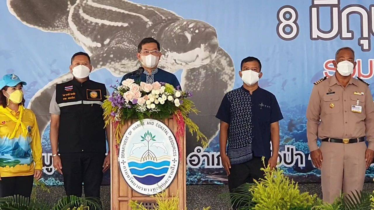 รวมพลังร่วมปลูกต้นไม้ชายหาด ปล่อยเต่าทะเล- เก็บขยะชายหาด เนื่องในวันทะเลโลก