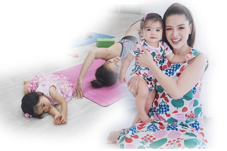  เอ็นดู...'เดมี่'คู่หูโยคะแม่ลีเดีย