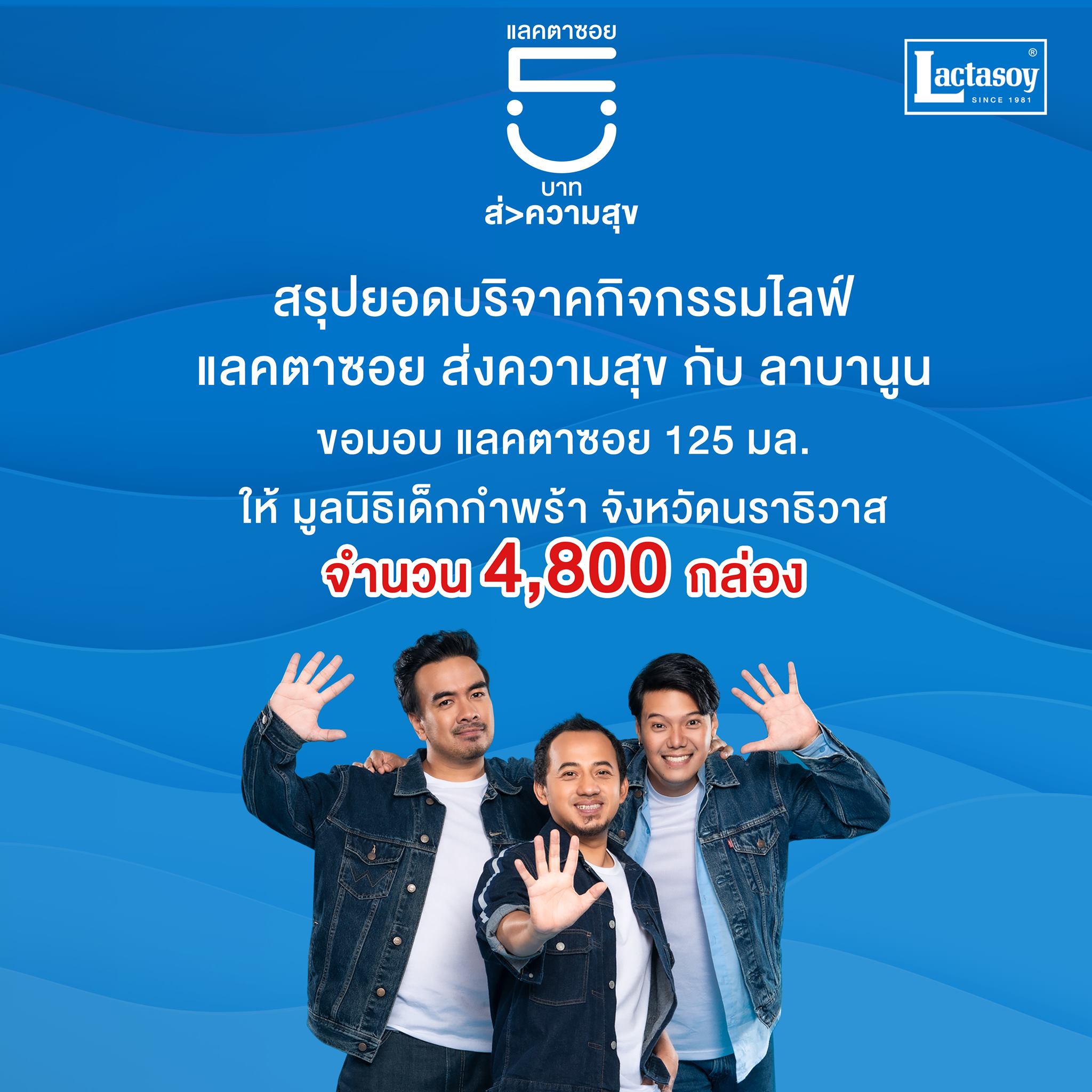 แลคตาซอย Live สด “ส่งความสุขกับศิลปิน “ลาบานูน” 