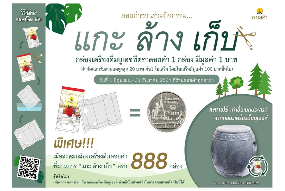 "ดอยคำ" ชวนรัก(ษ์) โลก เดินหน้ากิจกรรม  "แกะ ล้าง เก็บ" - 1 กล่อง มีมูลค่า 1 บาท 