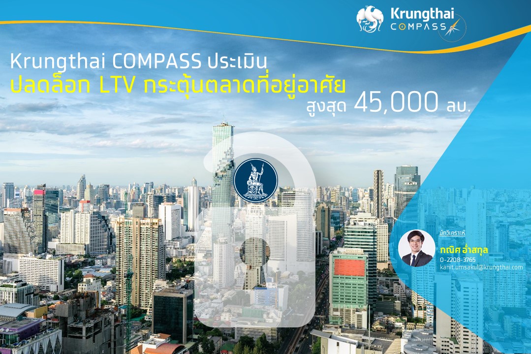 "Krungthai COMPASS" ชี้ปลดล็อก LTV กระตุ้นตลาดที่อยู่อาศัย