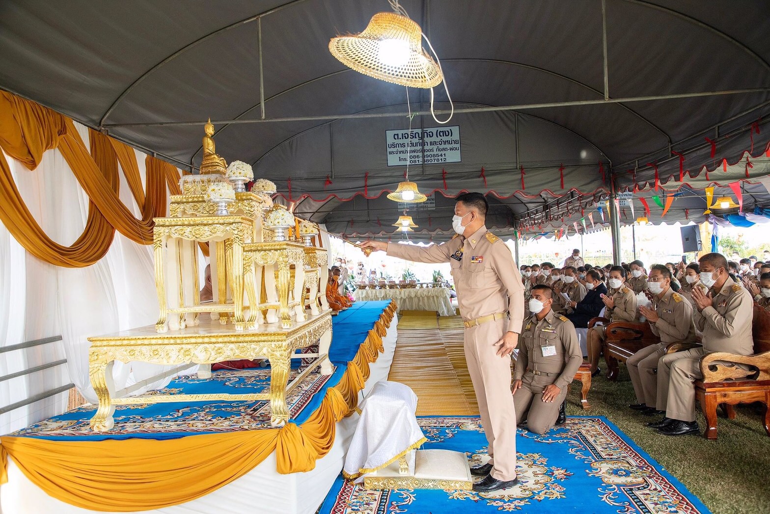 ผู้ว่าฯอ่างทองทำพิธีเจริญพระพุทธมนต์ งานสดุดีคนดีศรีแผ่นดิน ถิ่นนรสิงห์ "พันท้ายนรสิงห์" 2566