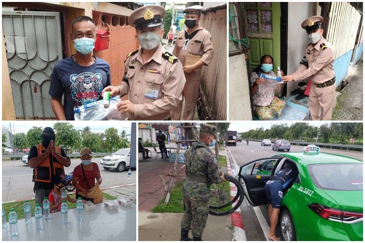กองทัพเรือ ตั้งจุดบริการช่วยเหลือประชาชน ที่ได้รับผลกระทบจากโควิด  8 จุด 